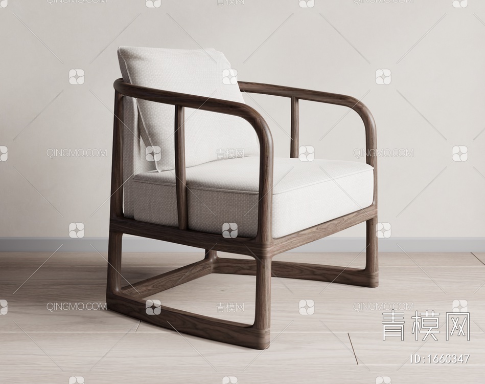 休闲椅 单人沙发SU模型下载【ID:1660347】