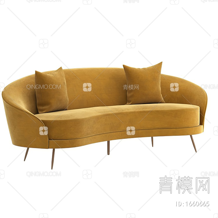 双人沙发3D模型下载【ID:1660665】