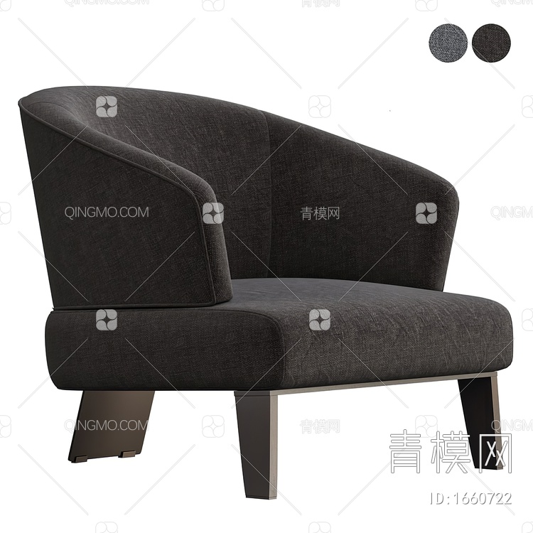 单人沙发3D模型下载【ID:1660722】
