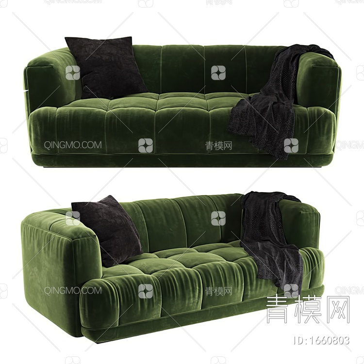 双人沙发3D模型下载【ID:1660803】