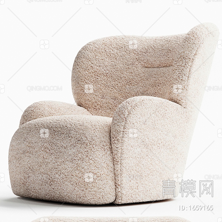 单人沙发3D模型下载【ID:1659165】
