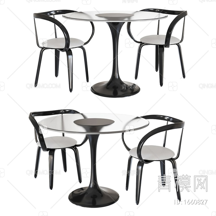 餐桌椅组合3D模型下载【ID:1660827】