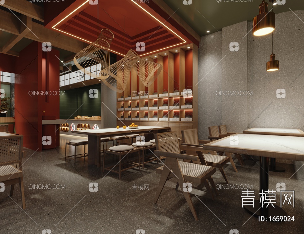 中餐厅3D模型下载【ID:1659024】