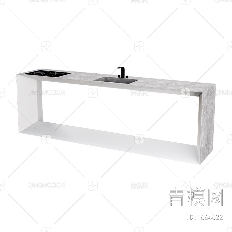 KITCHEN厨房柜 洗手台3D模型下载【ID:1664622】