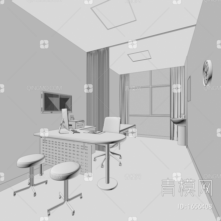 医院门诊室3D模型下载【ID:1656408】