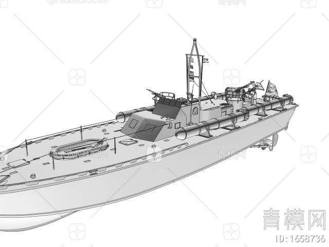 军事设备 护卫舰3D模型下载【ID:1658736】