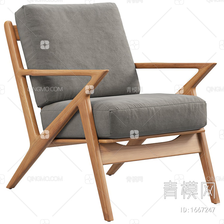 沙发椅3D模型下载【ID:1667247】
