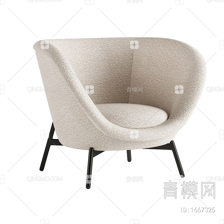 沙发椅3D模型下载【ID:1667325】