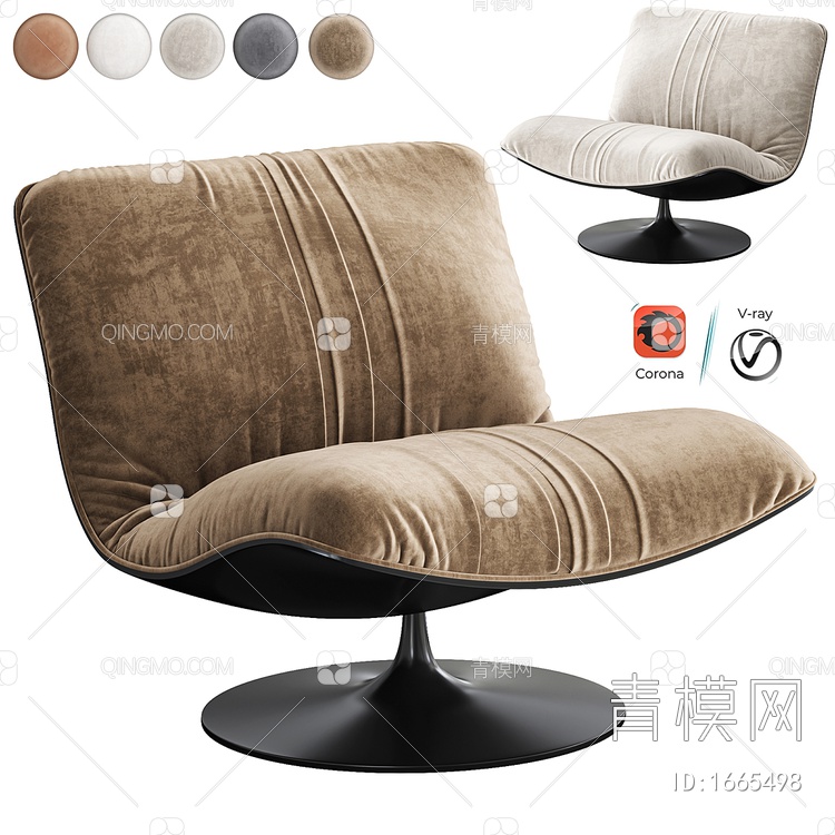 玛丽莲扶手椅3D模型下载【ID:1665498】