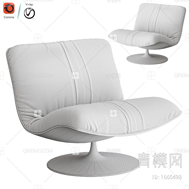玛丽莲扶手椅3D模型下载【ID:1665498】