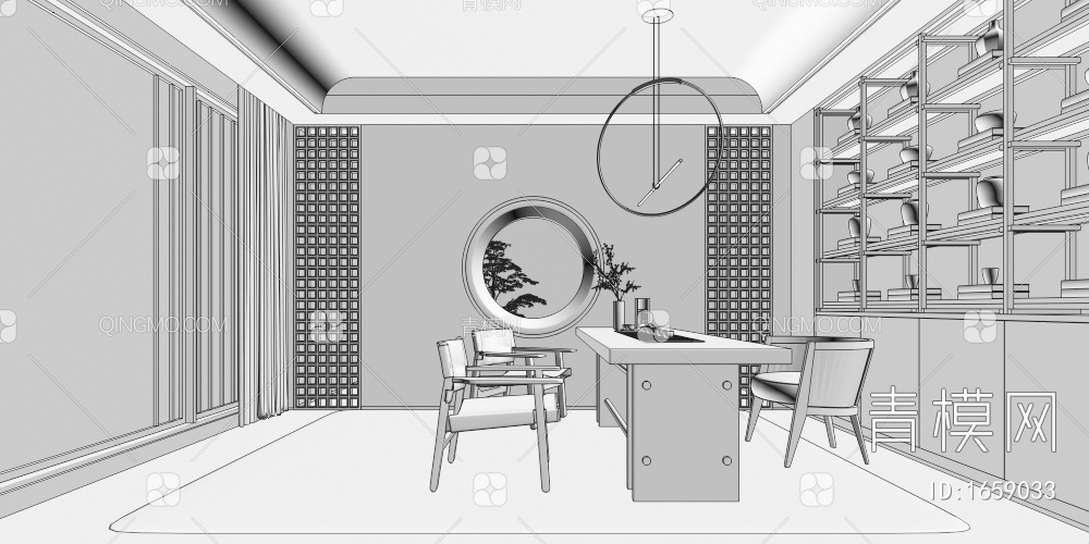 茶室3D模型下载【ID:1659033】