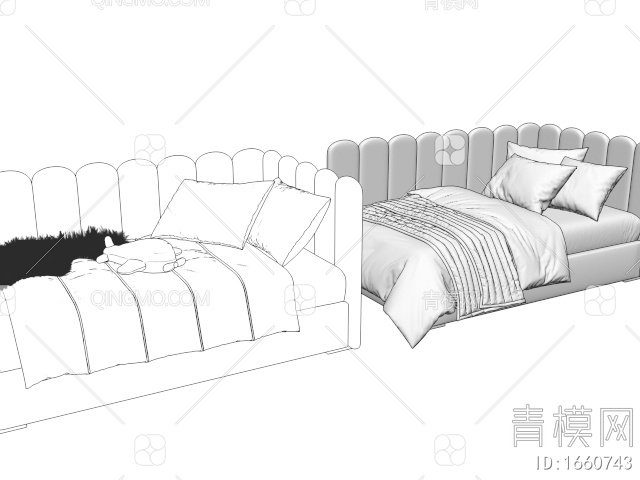 沙发床3D模型下载【ID:1660743】