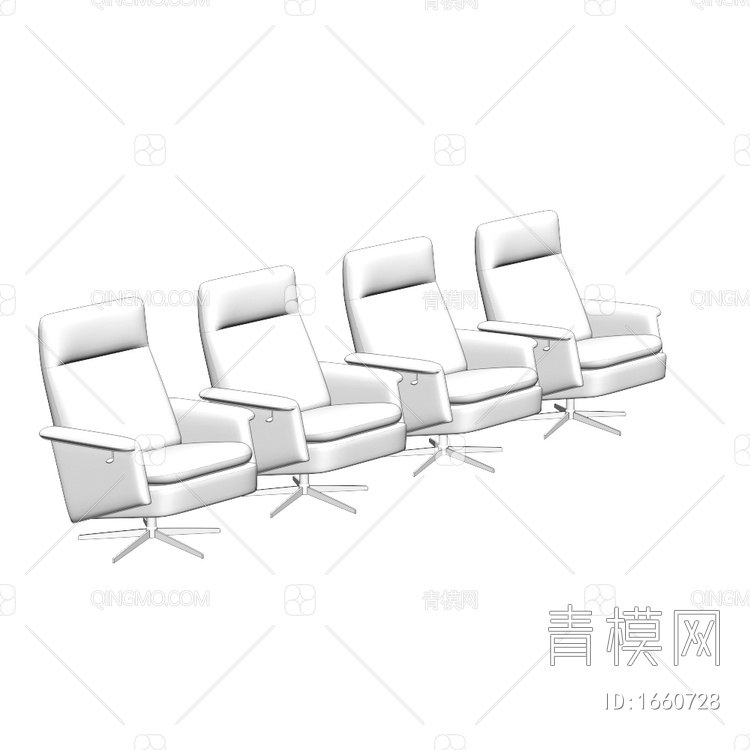 办公椅3D模型下载【ID:1660728】