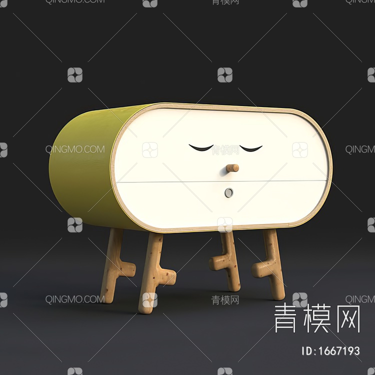床头柜3D模型下载【ID:1667193】