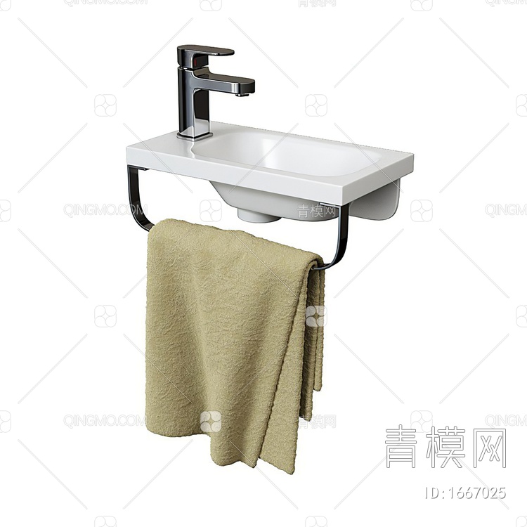 洗手盆3D模型下载【ID:1667025】