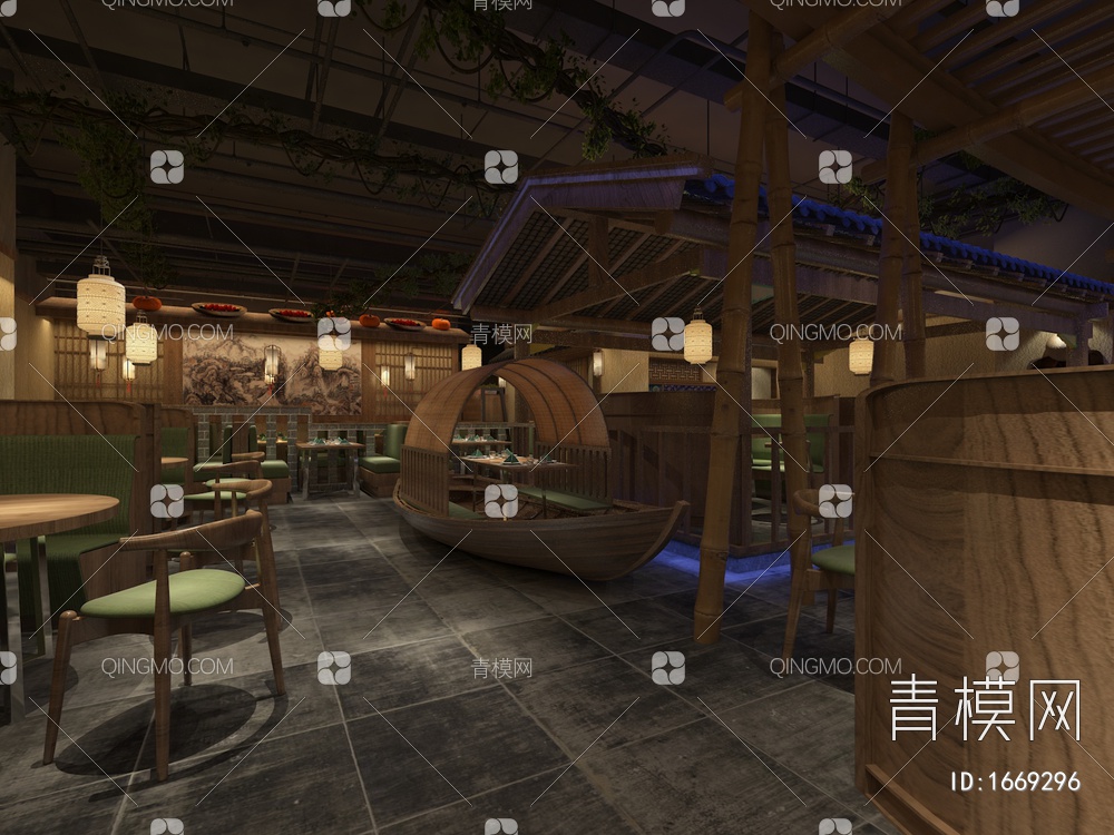 茶餐厅3D模型下载【ID:1669296】