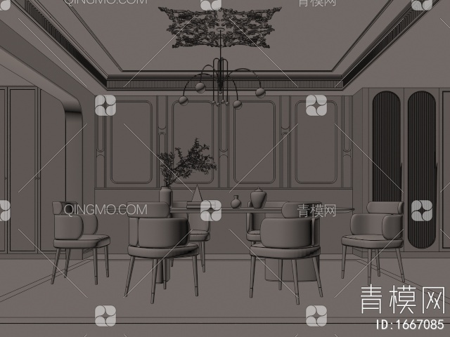 餐厅3D模型下载【ID:1667085】