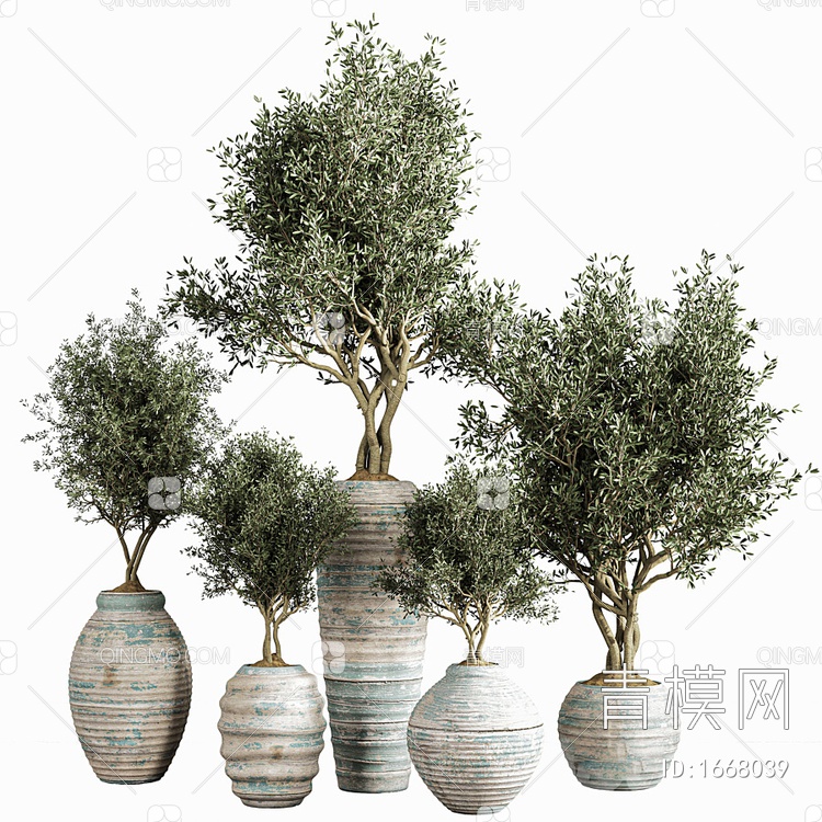 绿植 植物 盆栽3D模型下载【ID:1668039】