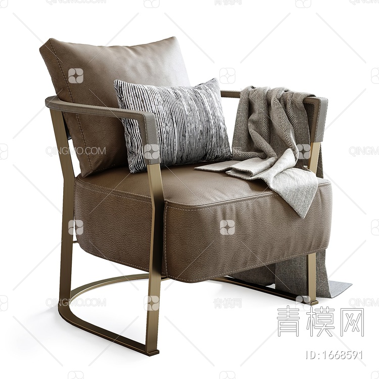 单人沙发3D模型下载【ID:1668591】