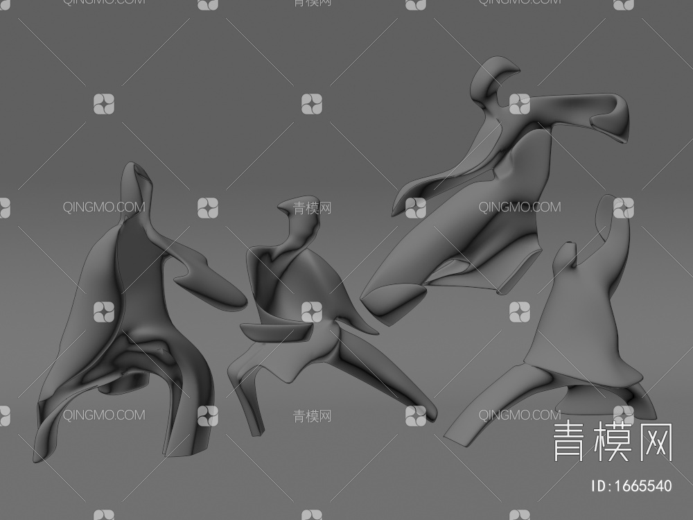 人物雕塑3D模型下载【ID:1665540】