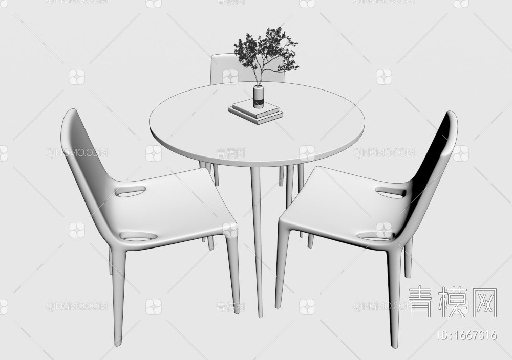 休闲桌椅组合3D模型下载【ID:1667016】