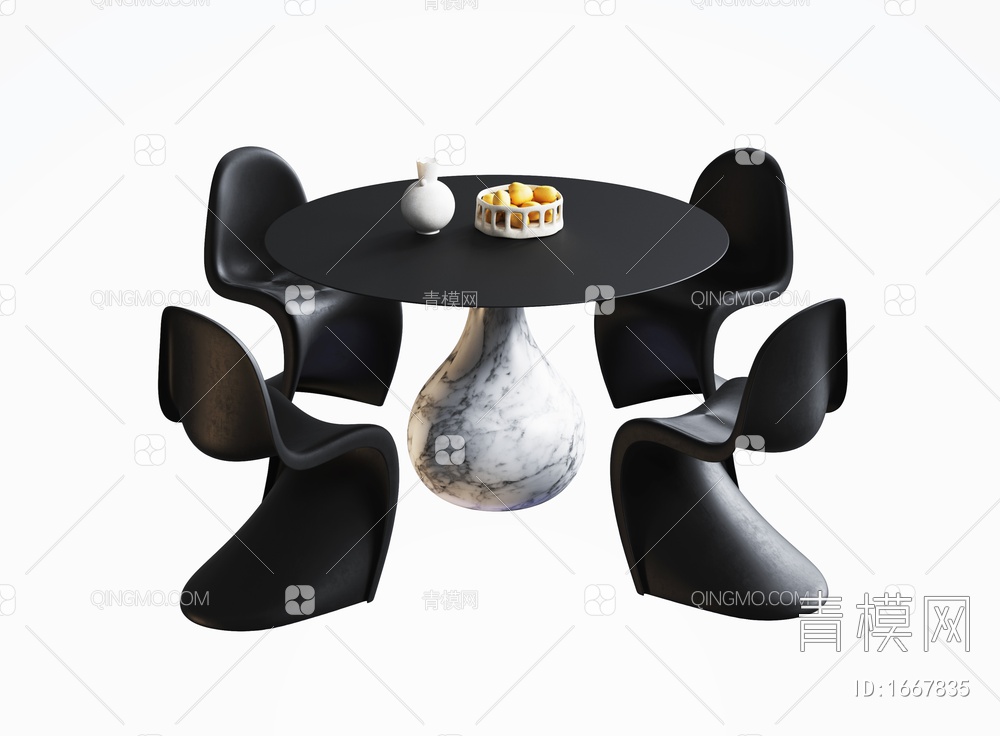休闲桌椅3D模型下载【ID:1667835】