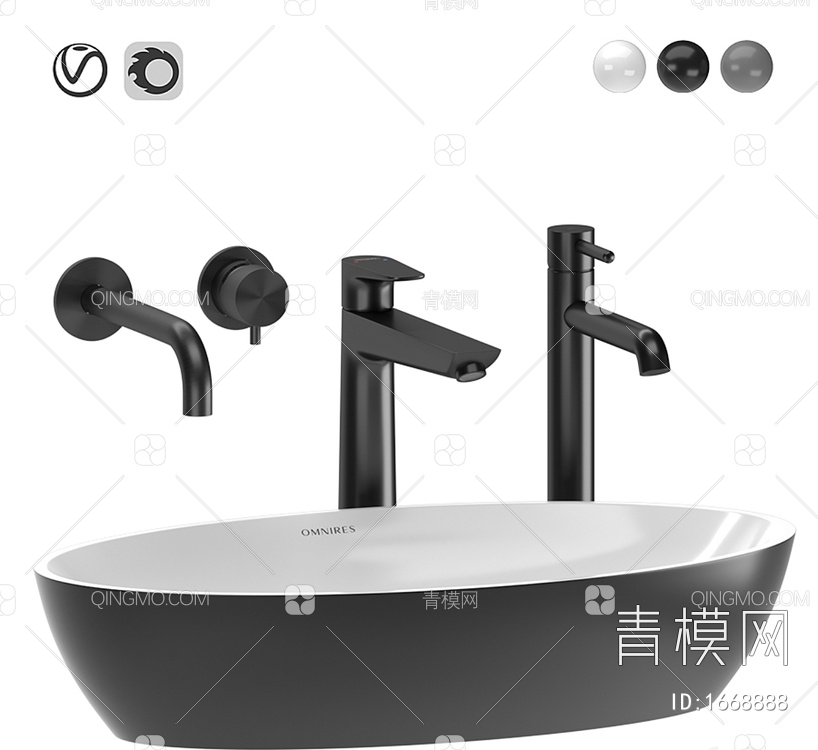 锡耶纳洗手盆3D模型下载【ID:1668888】