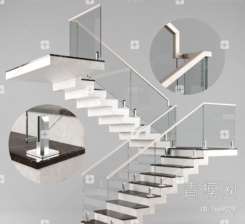 室内楼梯3D模型下载【ID:1669029】