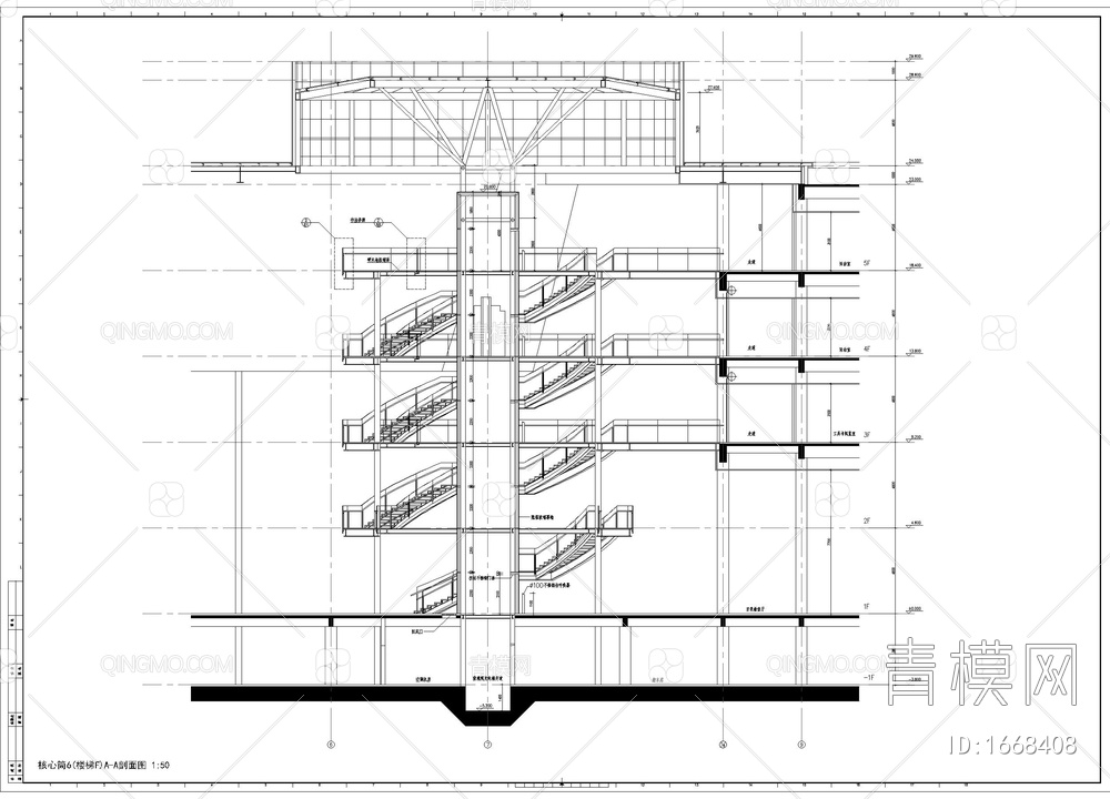旋转楼梯详图【ID:1668408】