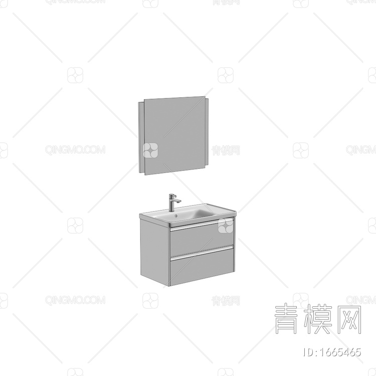 浴室柜3D模型下载【ID:1665465】