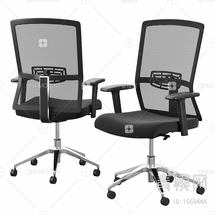 办公椅3D模型下载【ID:1668444】