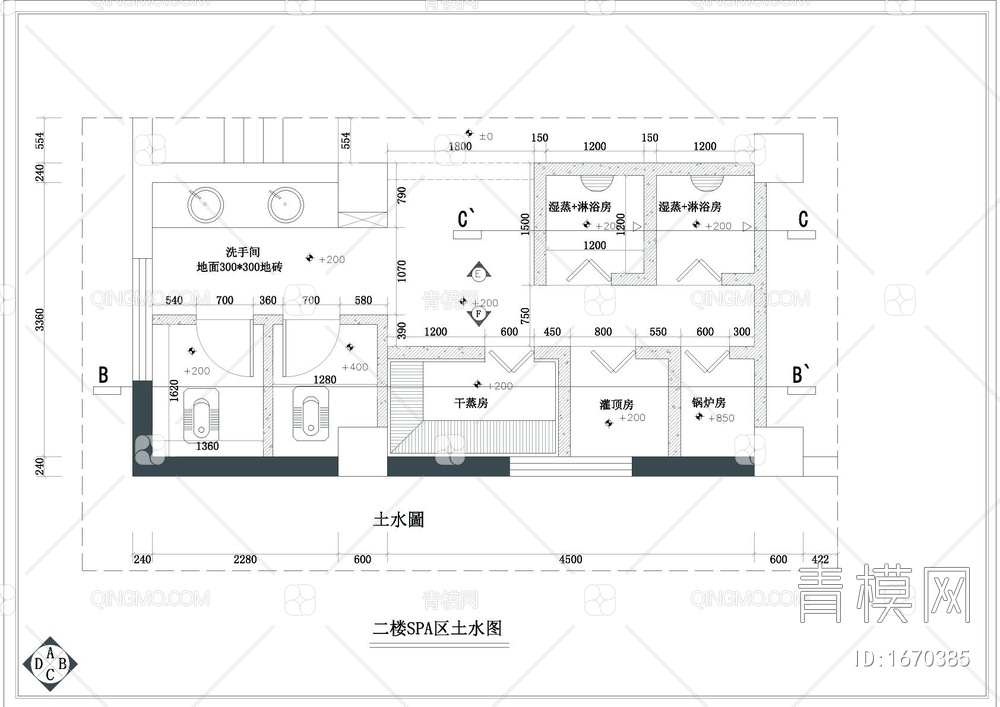 美容院的装修设计cad详图【ID:1670385】