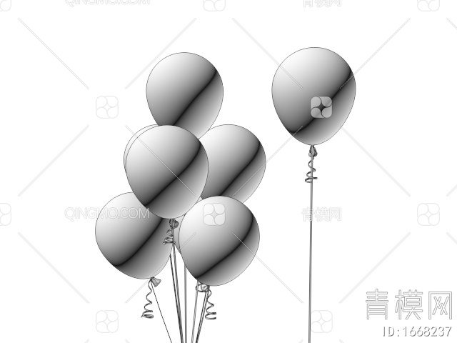 气球3D模型下载【ID:1668237】