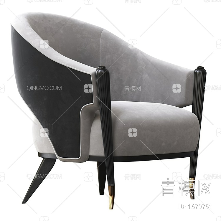 单人沙发3D模型下载【ID:1670751】
