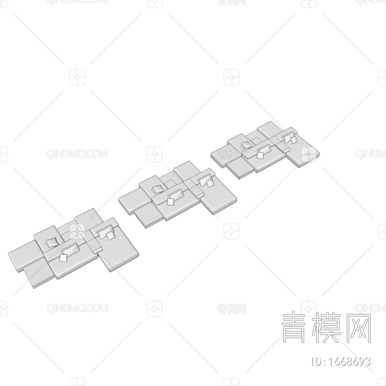 多人沙发3D模型下载【ID:1668693】