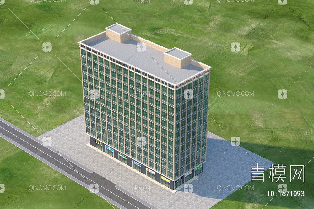 办公楼3D模型下载【ID:1671093】