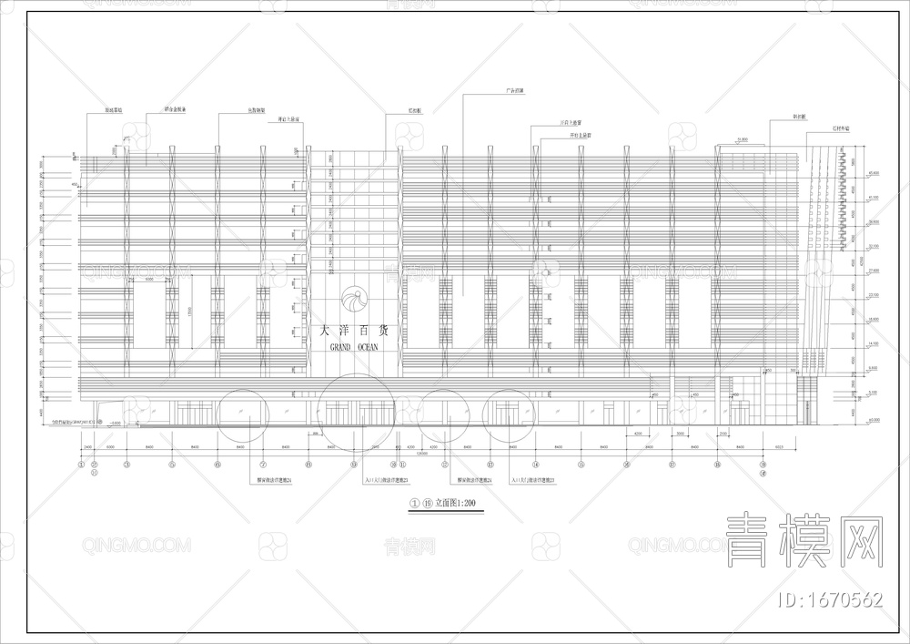 大型商场建筑图【ID:1670562】