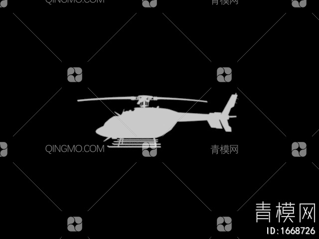 直升机3D模型下载【ID:1668726】
