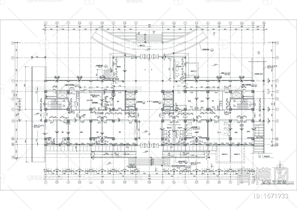 市医院建筑施工图CAD图【ID:1671933】