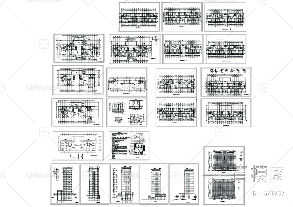 市医院建筑施工图CAD图【ID:1671933】