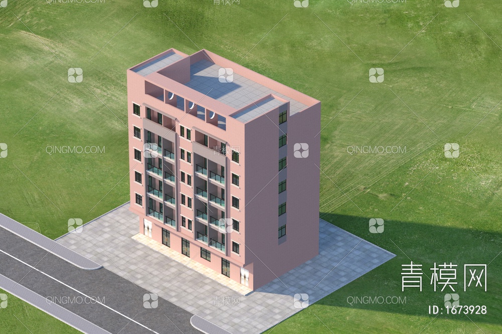 厂区宿舍3D模型下载【ID:1673928】