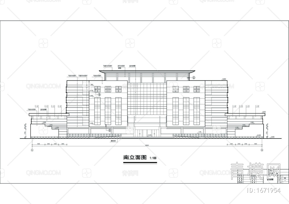 办公大楼全套建筑设计图【ID:1671954】