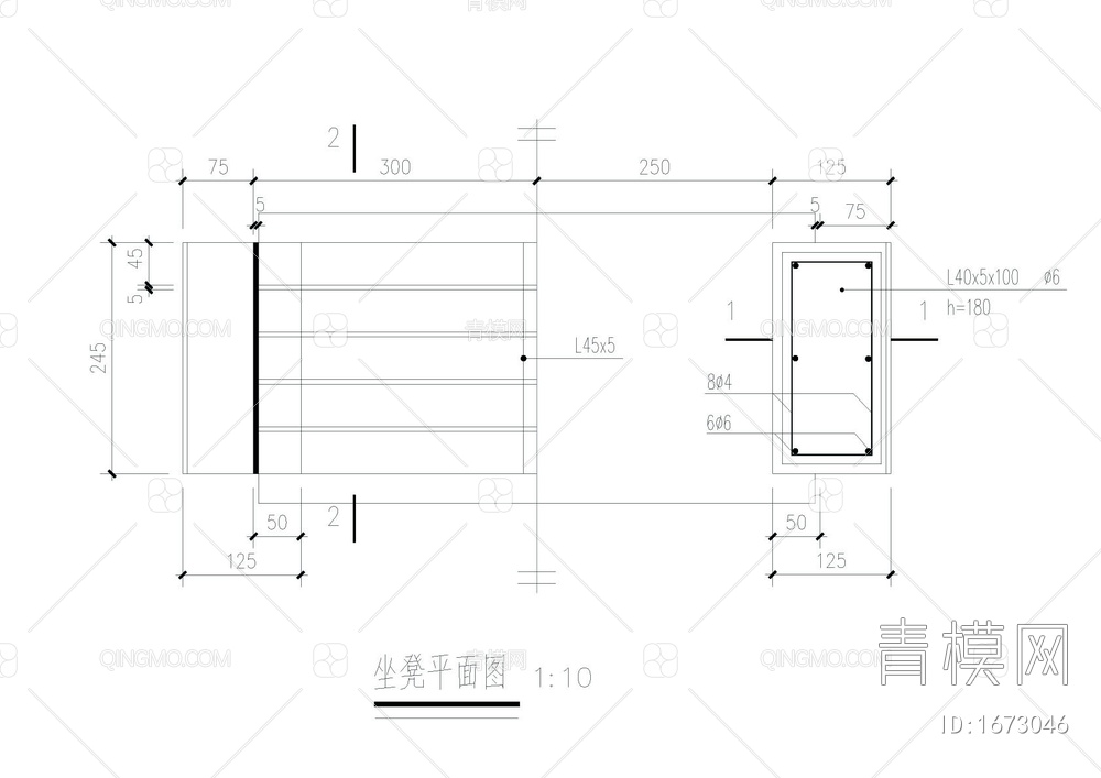 木质坐凳详图【ID:1673046】