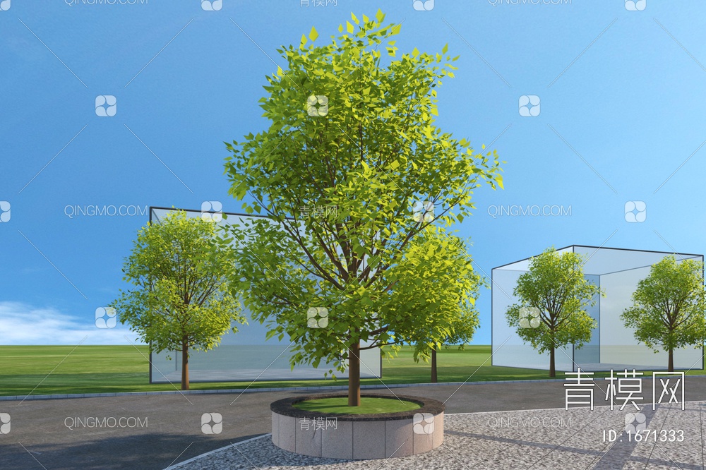 树池景观3D模型下载【ID:1671333】