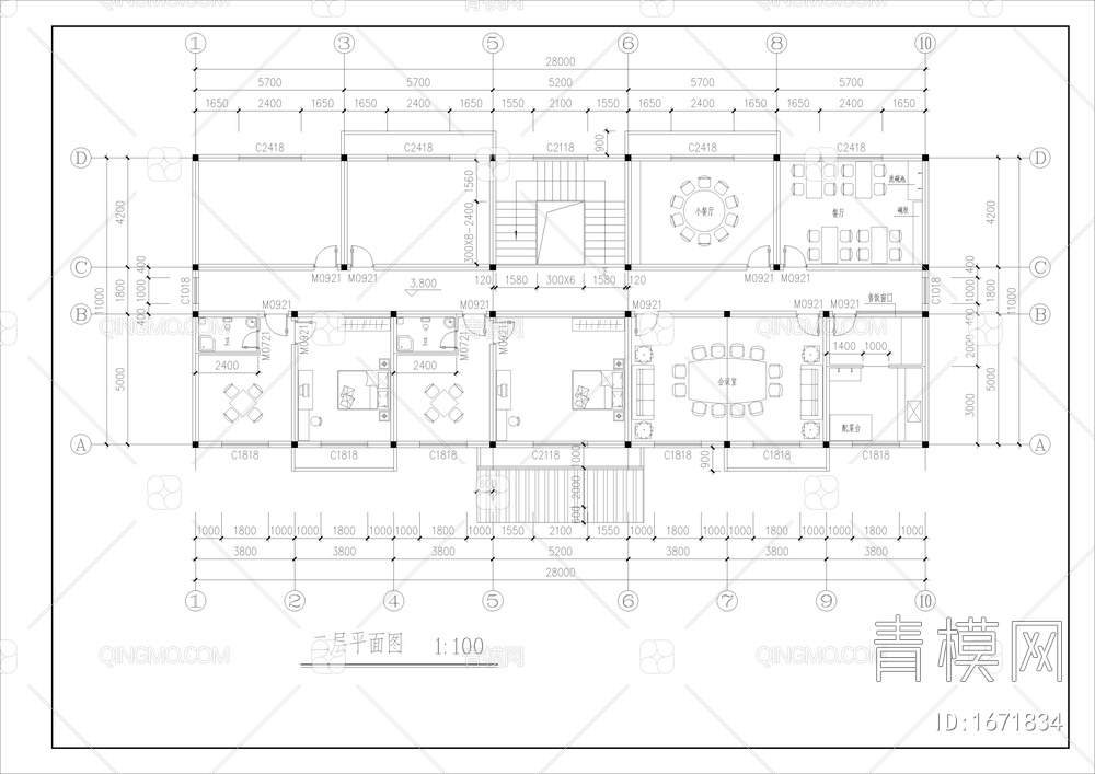 市检查院拘留所全套建筑结构图【ID:1671834】