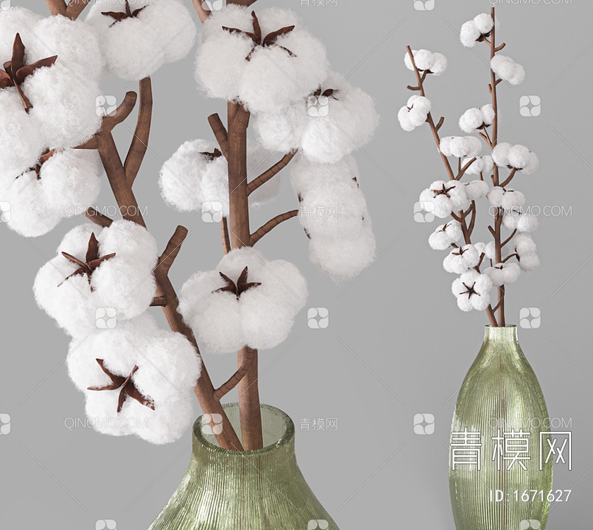 花瓶花卉摆件3D模型下载【ID:1671627】