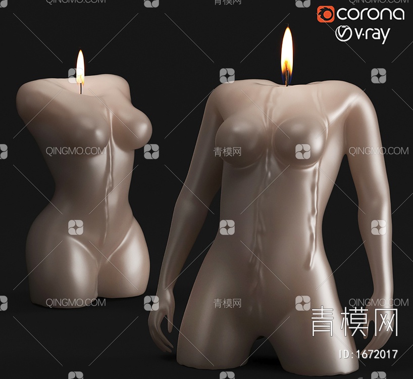 蜡烛女人3D模型下载【ID:1672017】