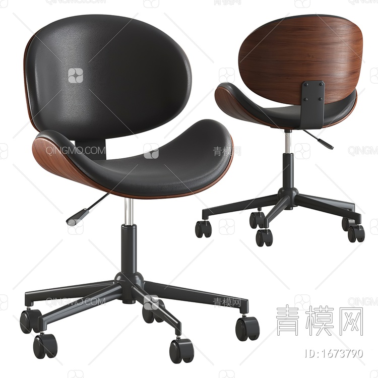办公椅3D模型下载【ID:1673790】