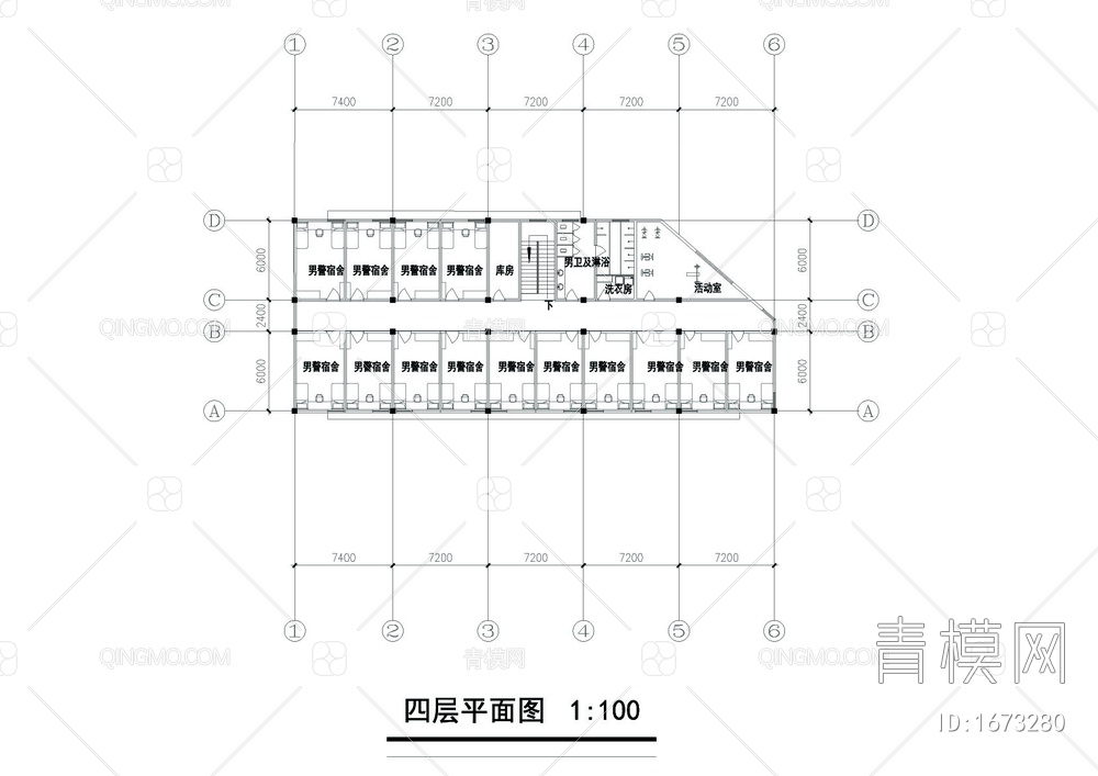 派出所cad图【ID:1673280】