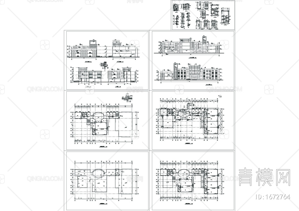 幼儿园全套建筑图cad图【ID:1672764】